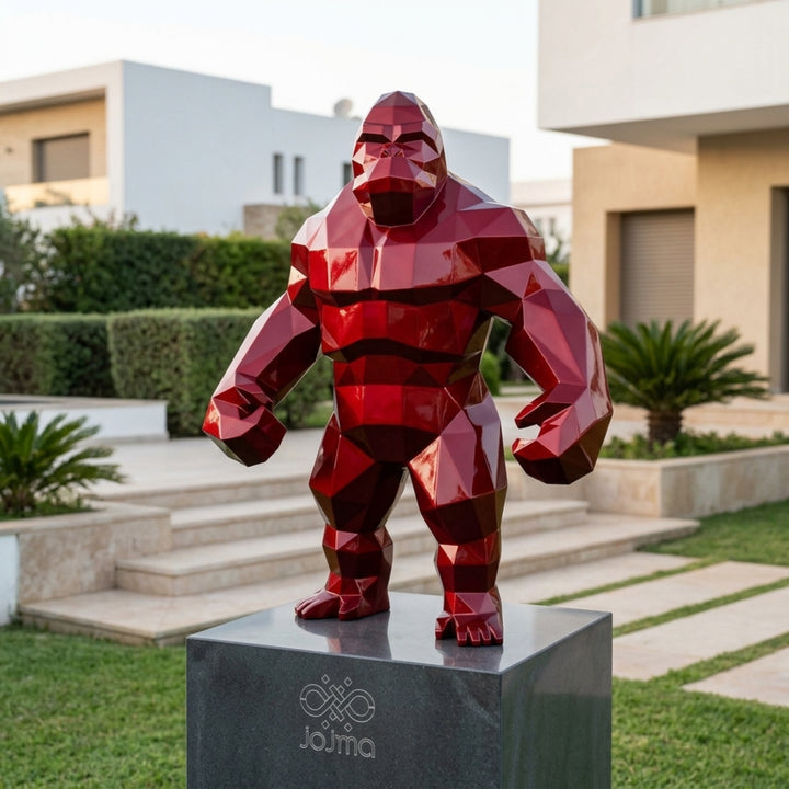 Statue Géométrique de Gorille - Sculpture Origami