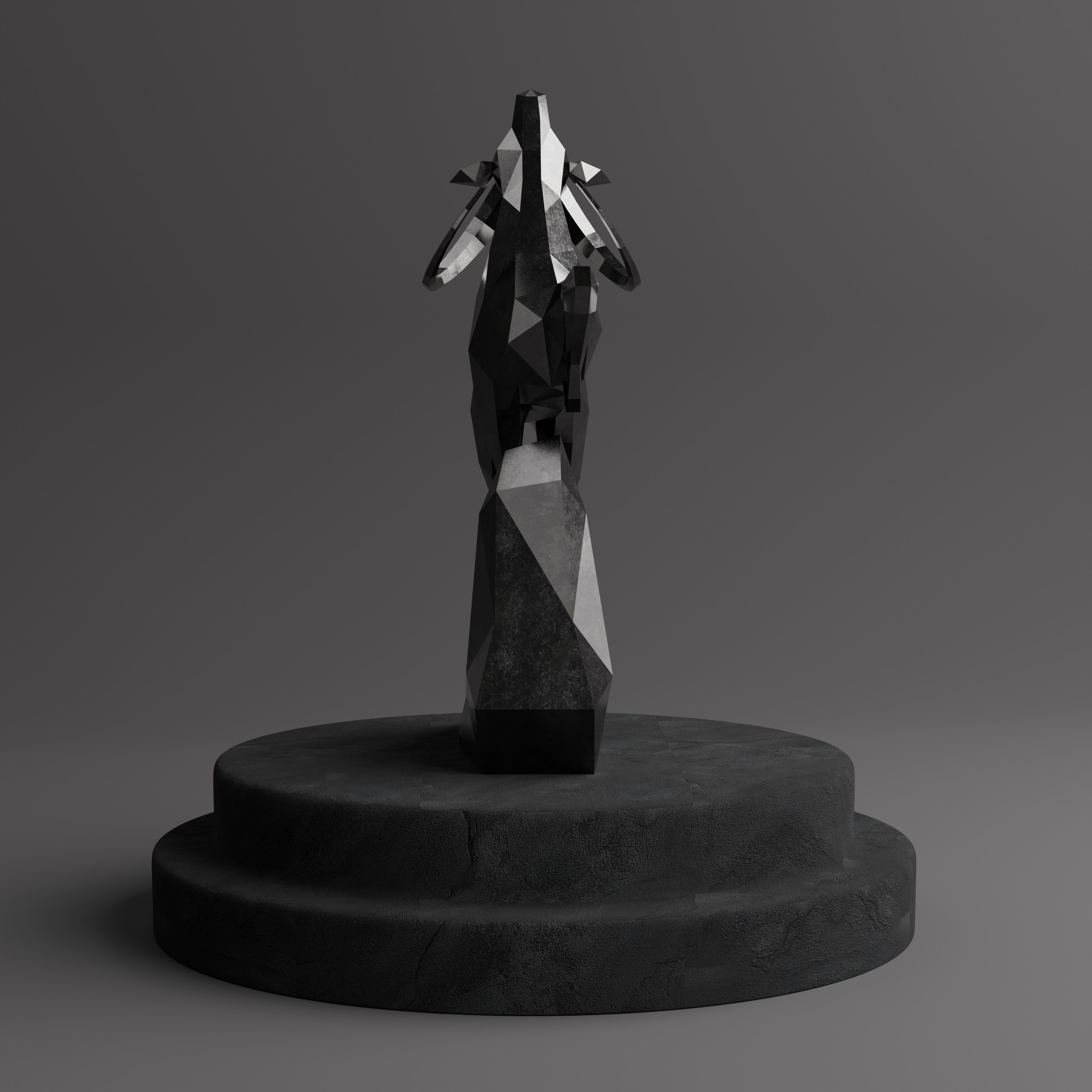 Sculpture Cerf Polygone Majestueuse - Sculpture Origami