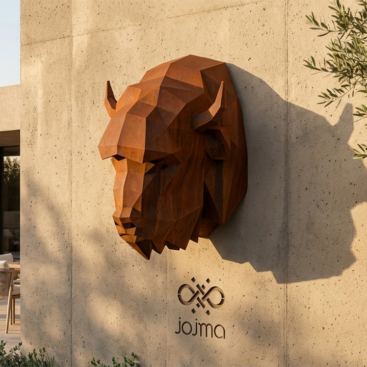 Sculpture Tête de Bison en Origami - Sculpture Origami