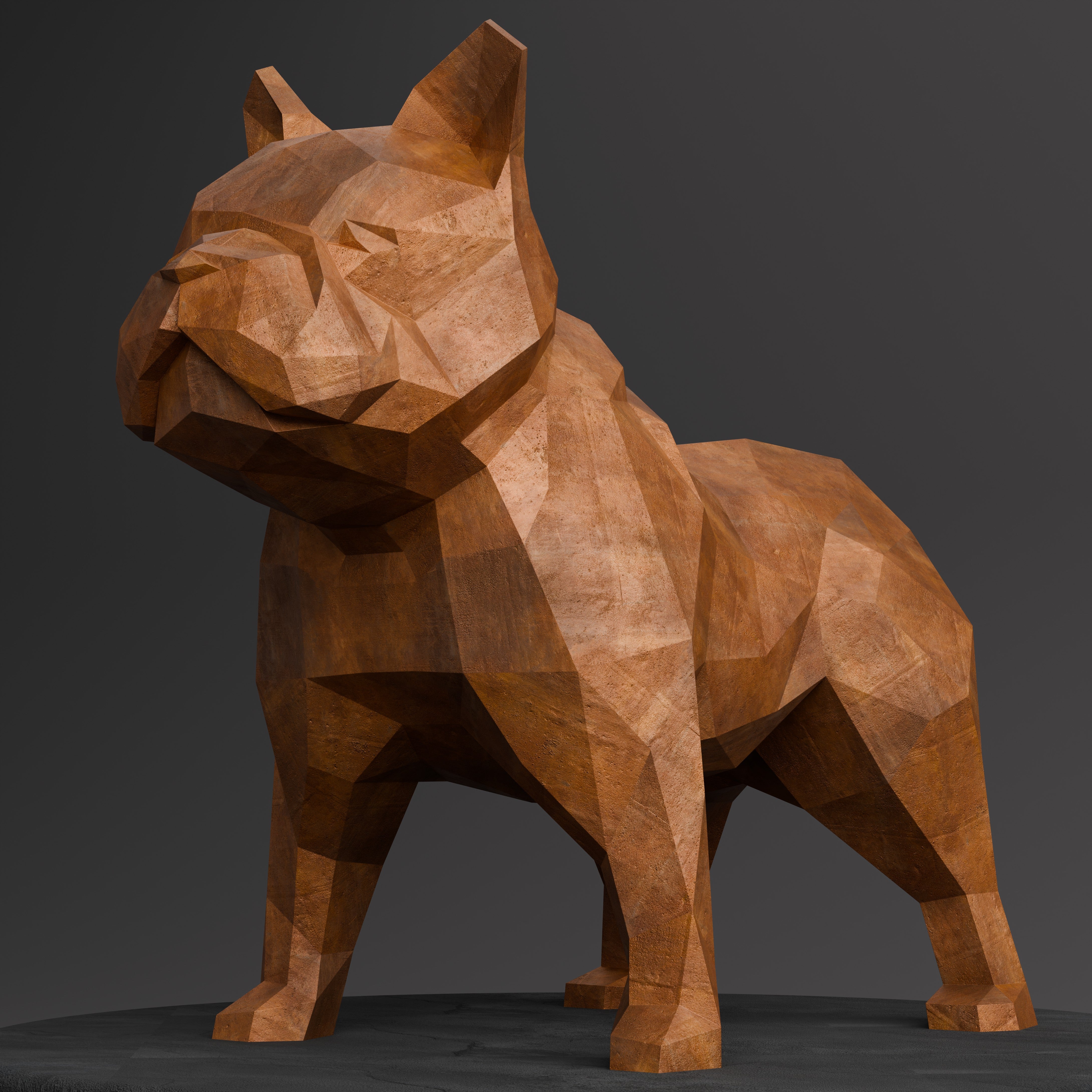 Sculpture Bulldog Origami - Sculpture Origami