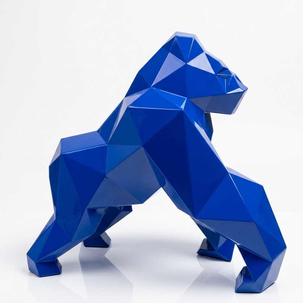 Grande Sculpture Gorille Facette - Sculpture Origami