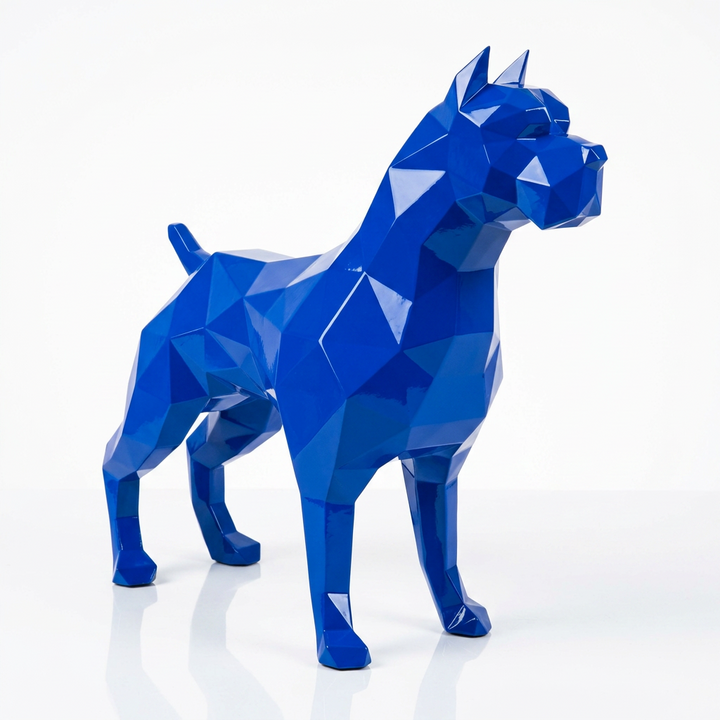 Grande Sculpture Pitbull Polygone