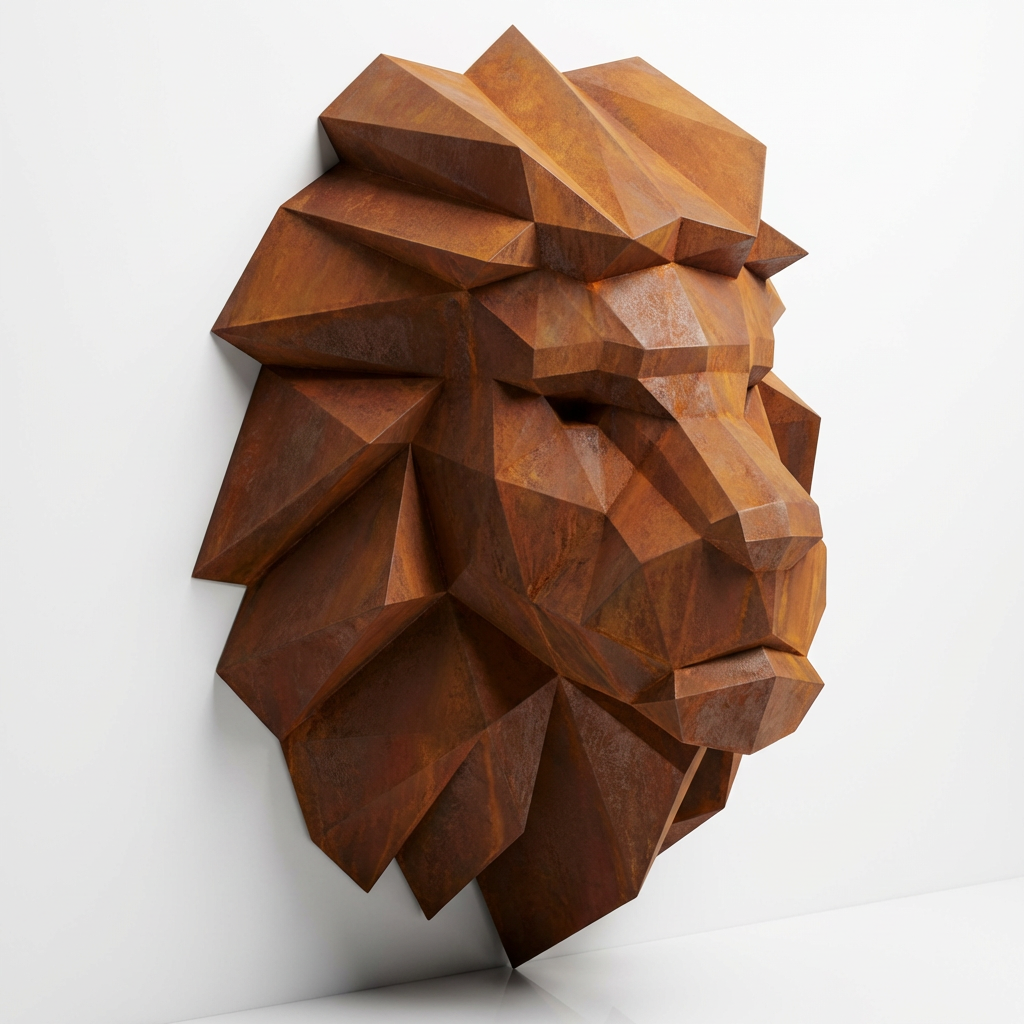 Lion Head Polygone - Sculpture Origami