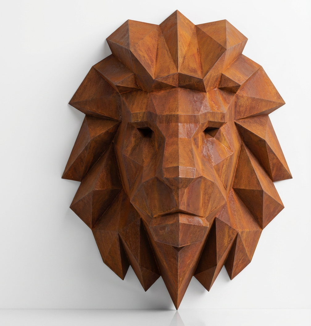 Lion Head Polygone - Sculpture Origami