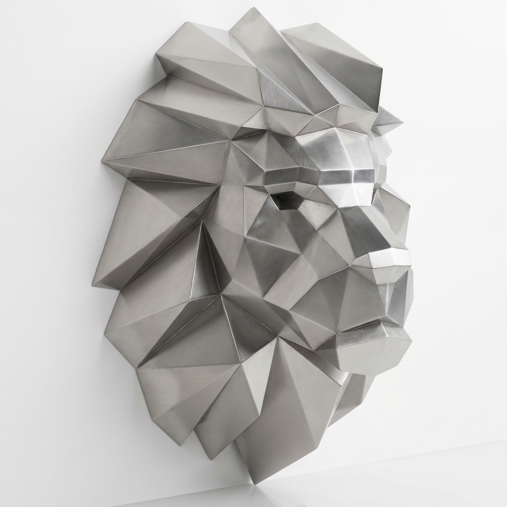 Lion Head Polygone - Sculpture Origami