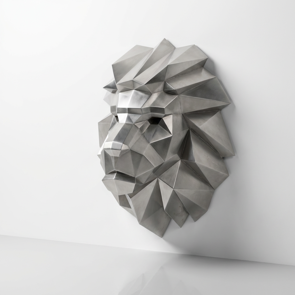 Lion Head Polygone - Sculpture Origami