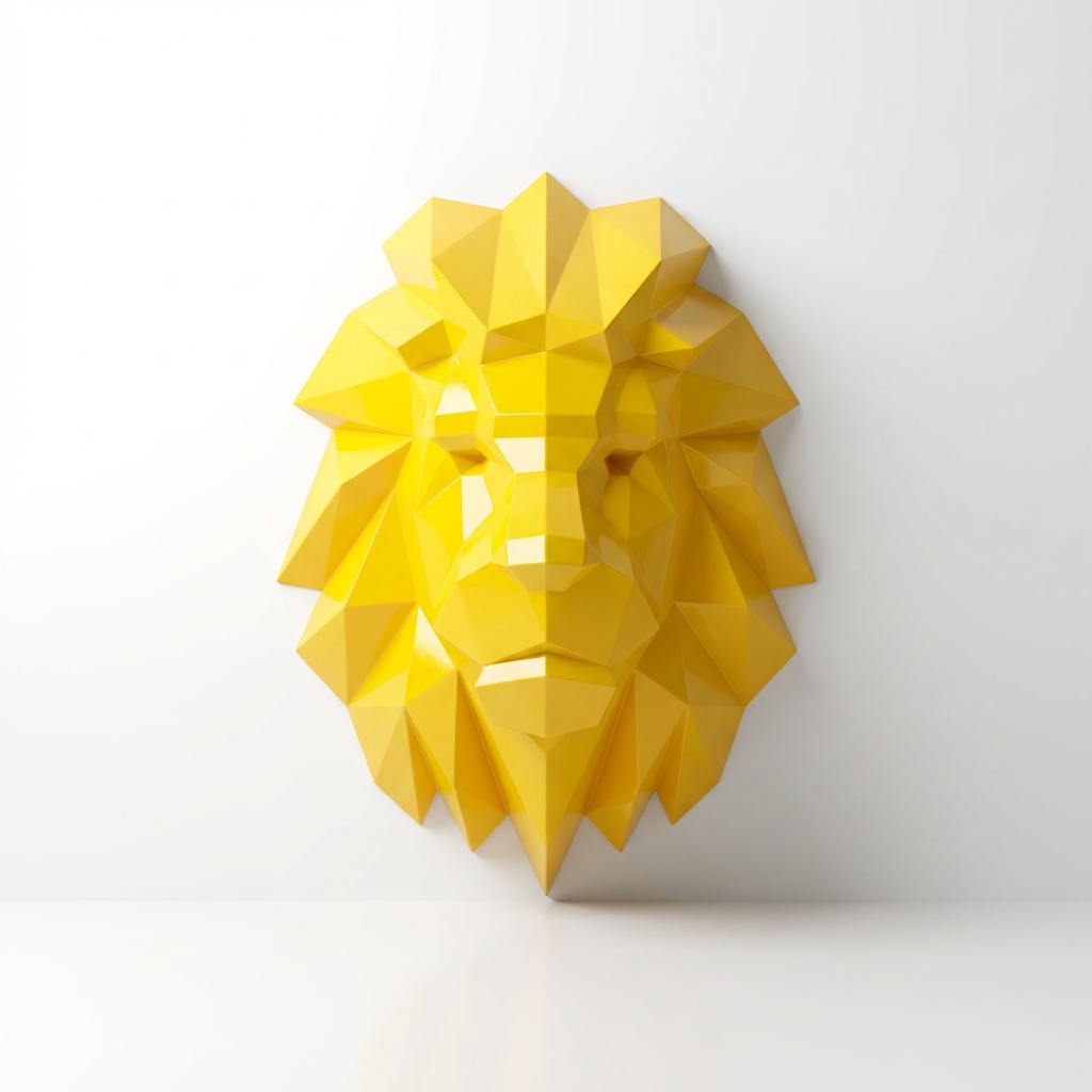 Lion Head Polygone - Sculpture Origami