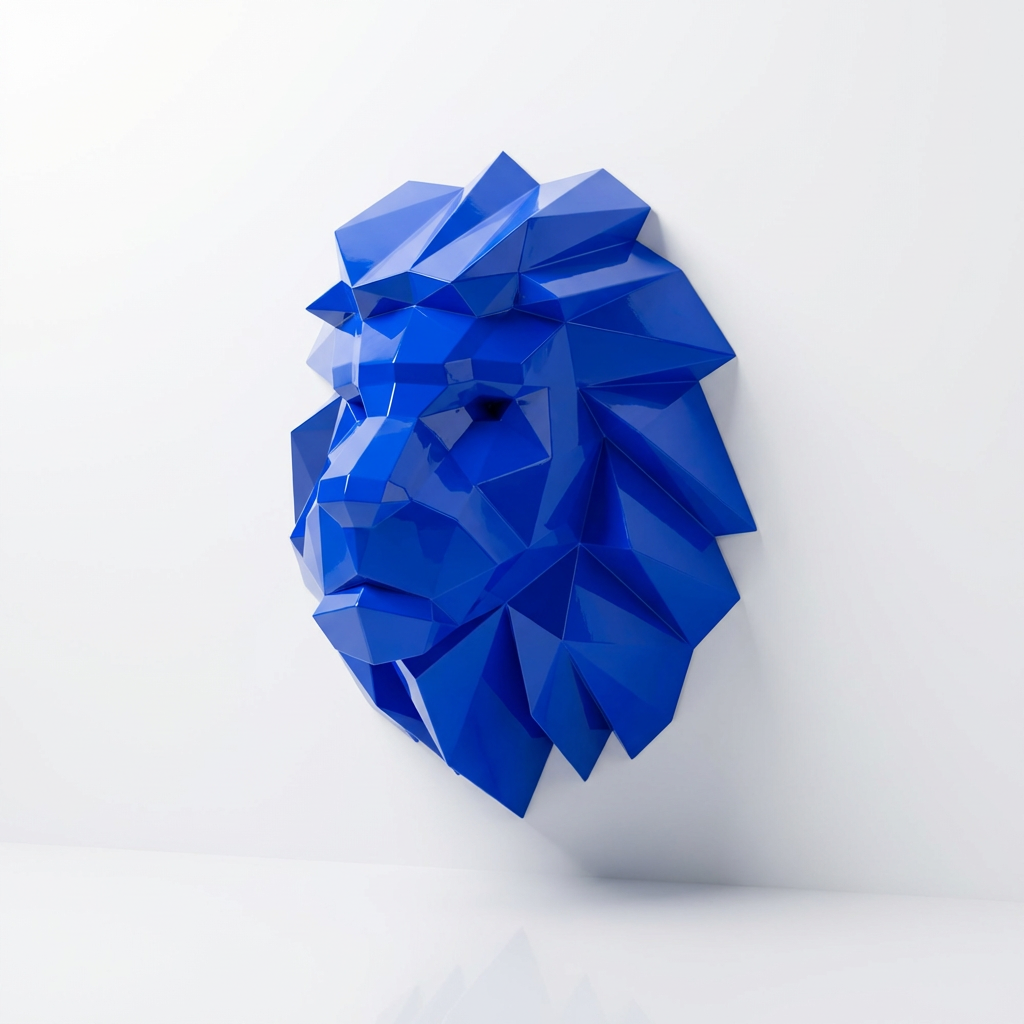 Lion Head Polygone - Sculpture Origami