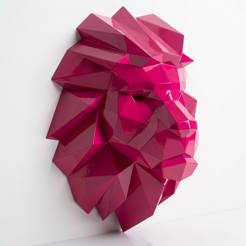 Lion Head Polygone - Sculpture Origami