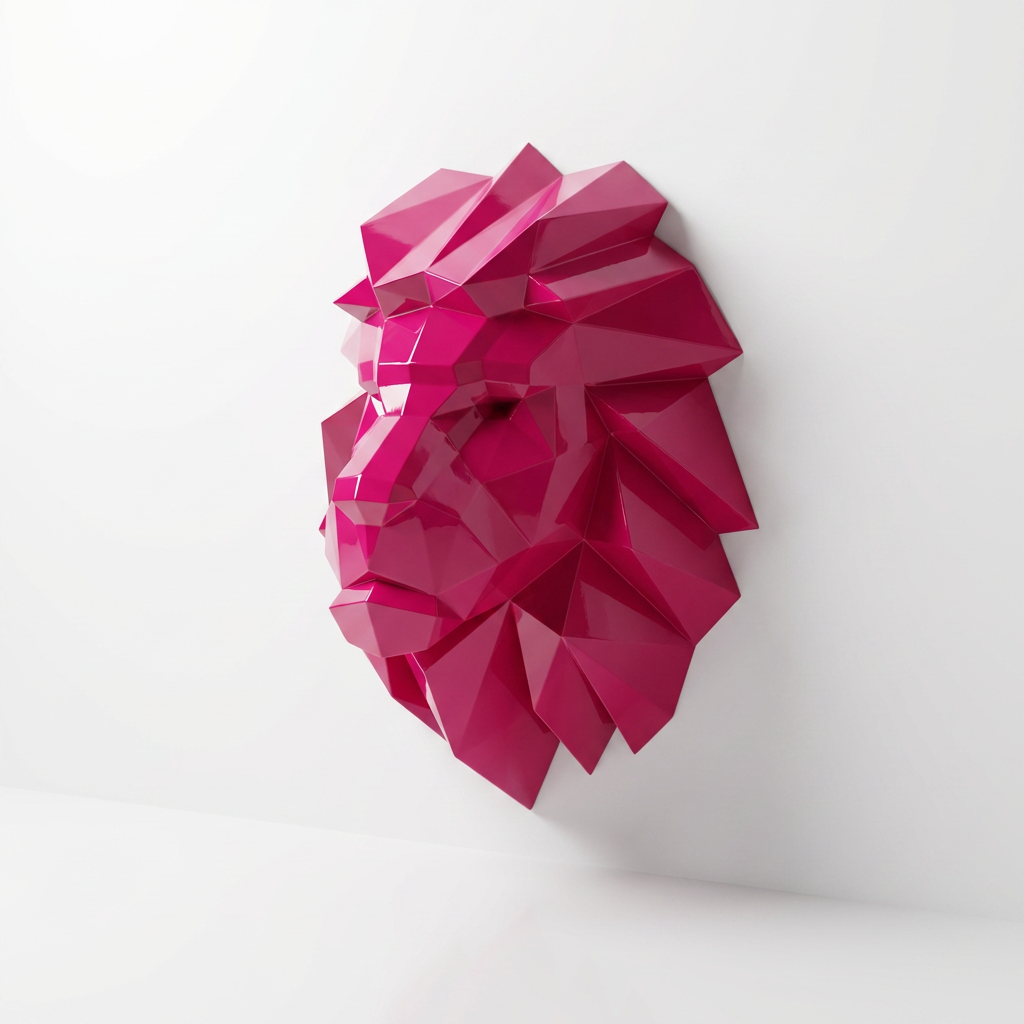 Lion Head Polygone - Sculpture Origami