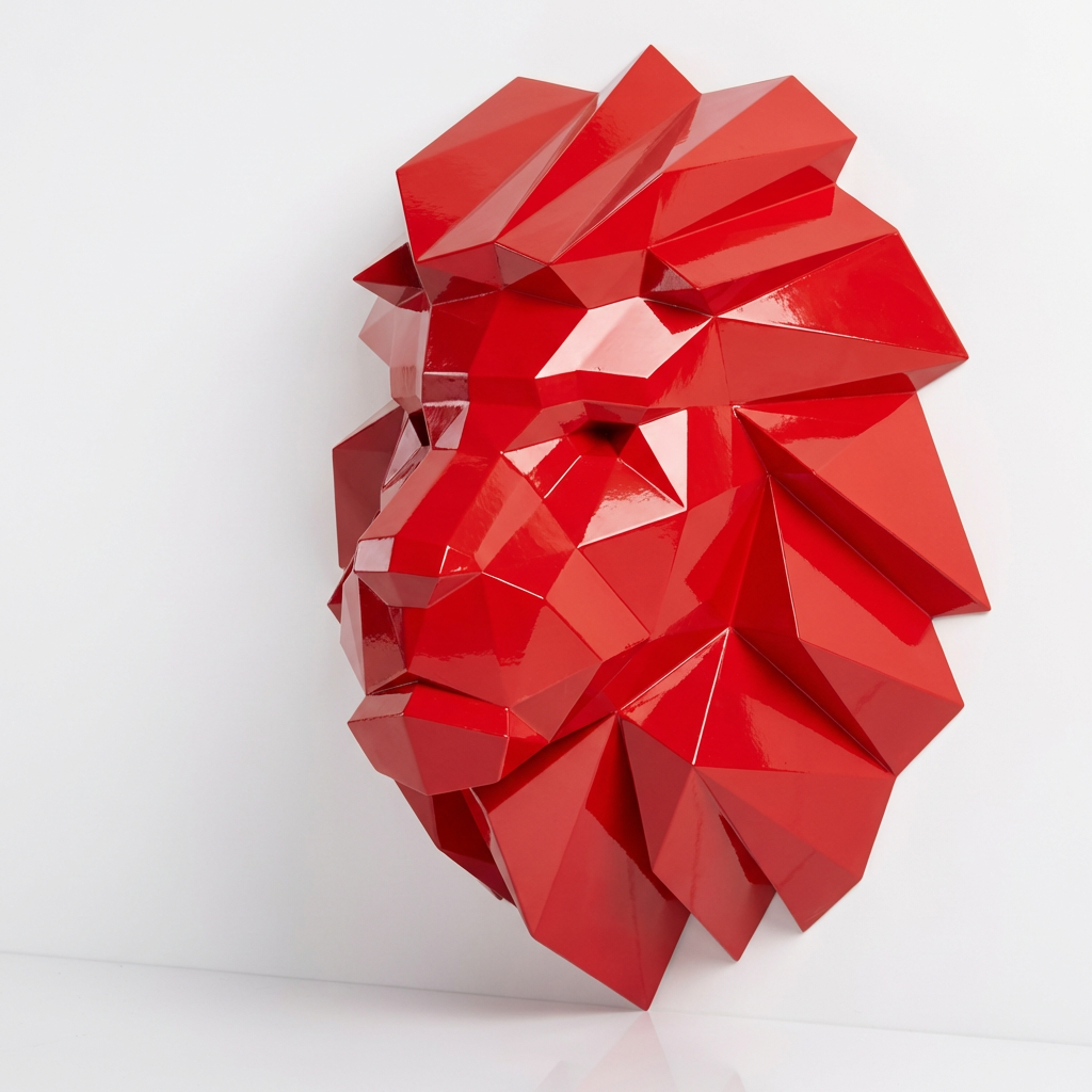 Lion Head Polygone - Sculpture Origami