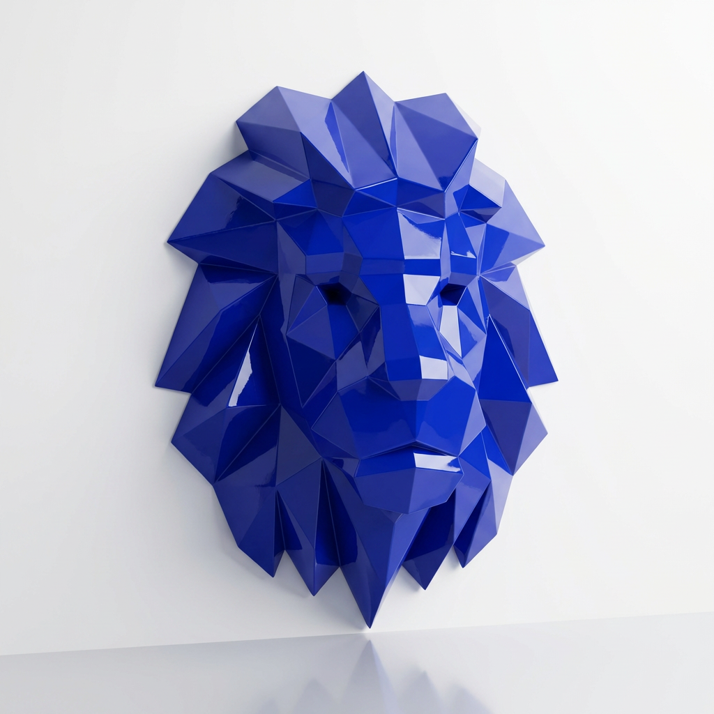 Lion Head Polygone - Sculpture Origami