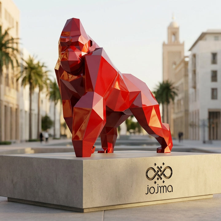 Petite Sculpture King Kong Minimaliste - Sculpture Origami