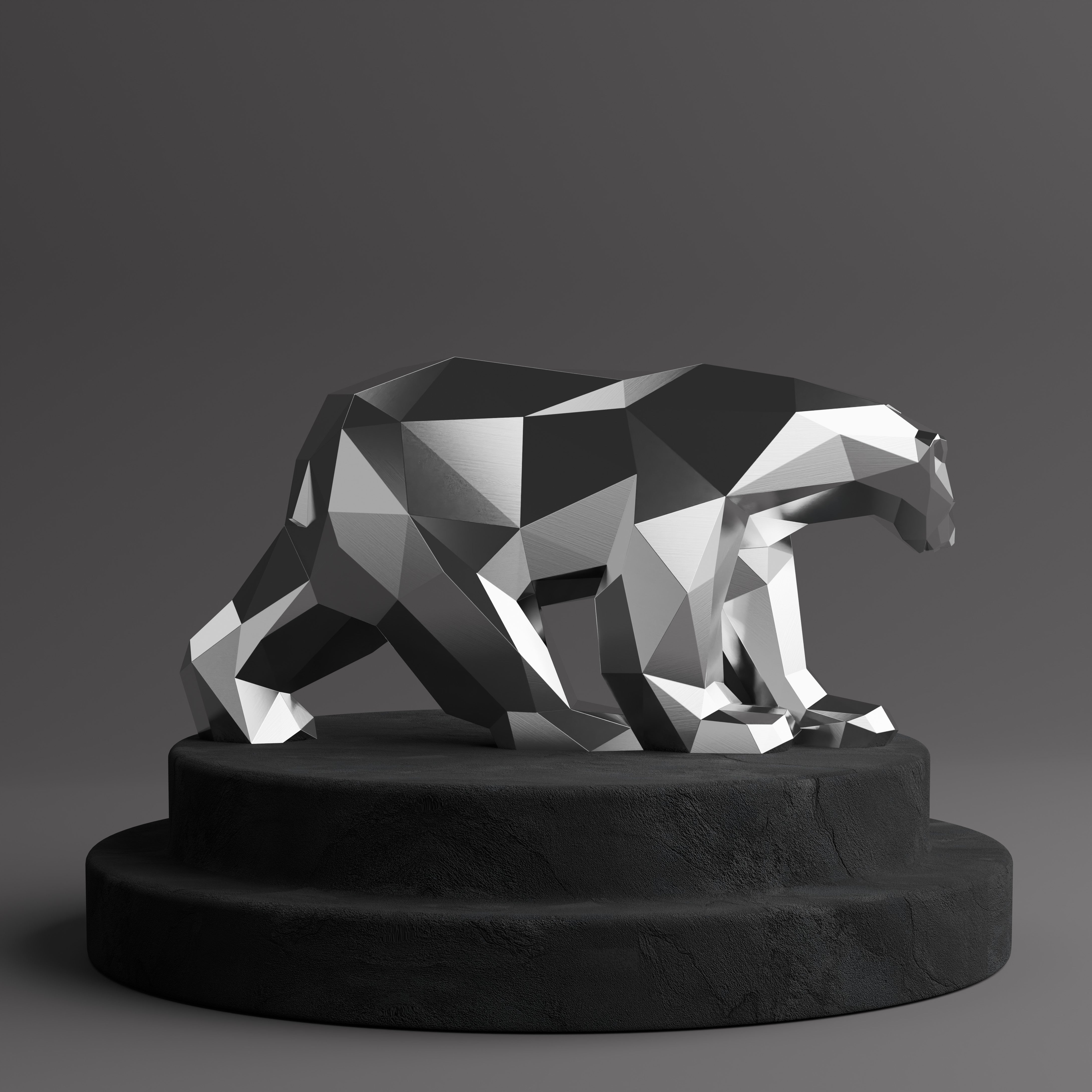 Sculpture Polygone Ours - Sculpture Origami