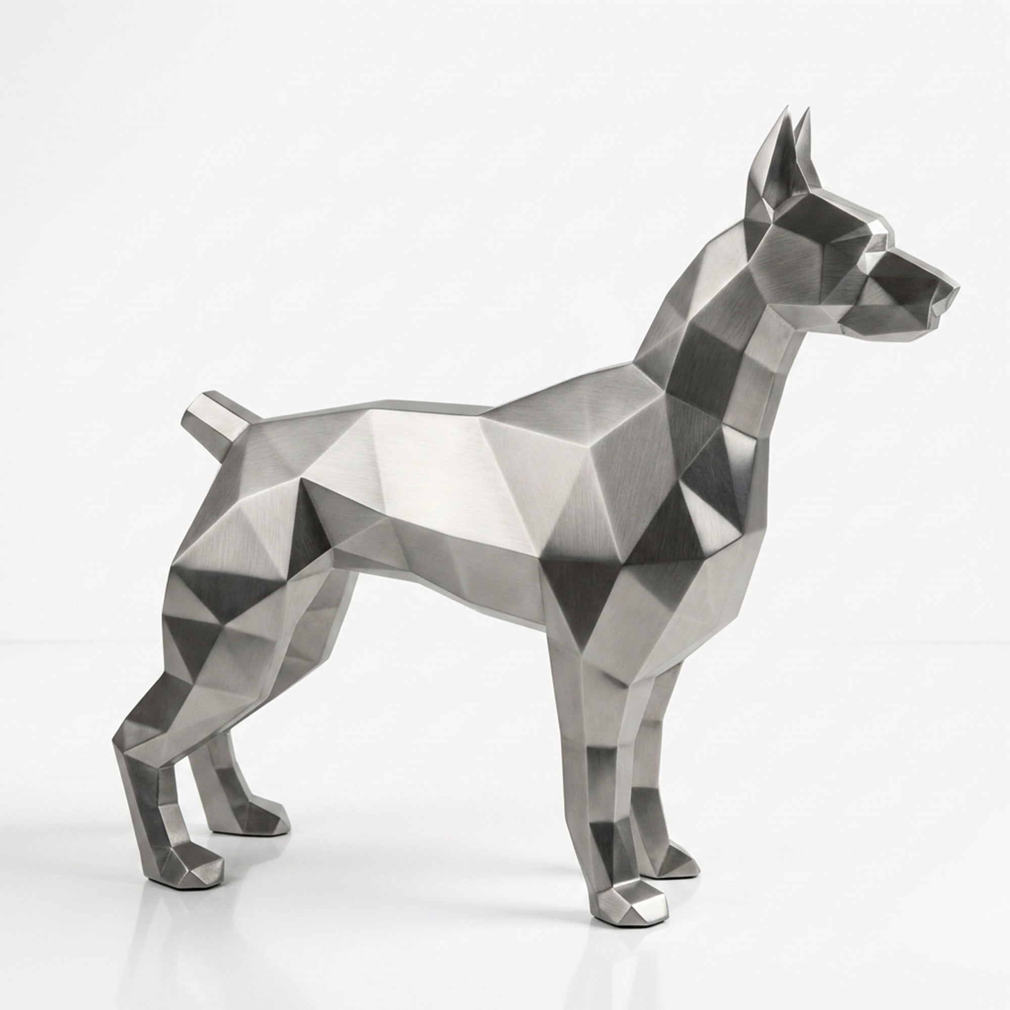 Grande Statue Doberman Polygone - Sculpture Origami