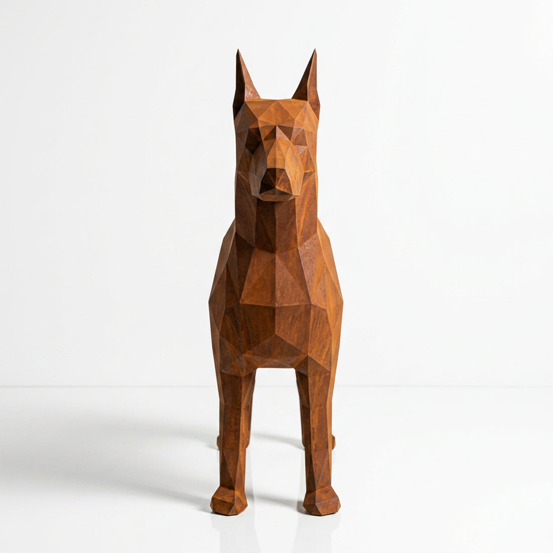 Grande Statue Doberman Polygone - Sculpture Origami