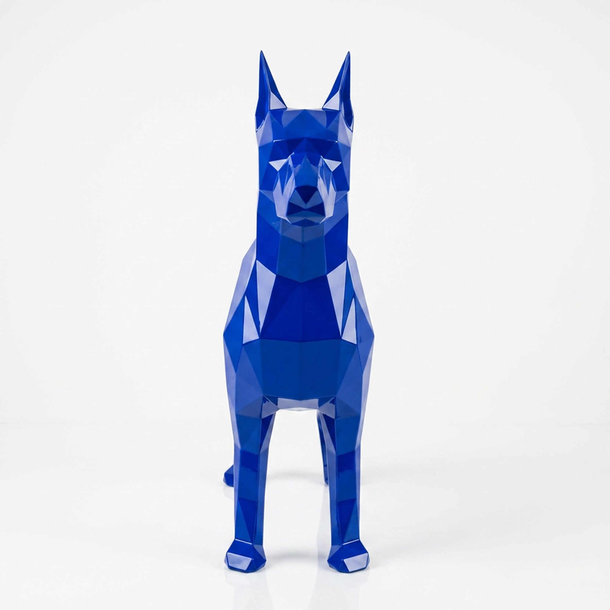 Grande Statue Doberman Polygone - Sculpture Origami