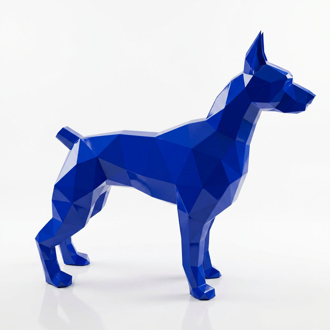 Grande Statue Doberman Polygone - Sculpture Origami