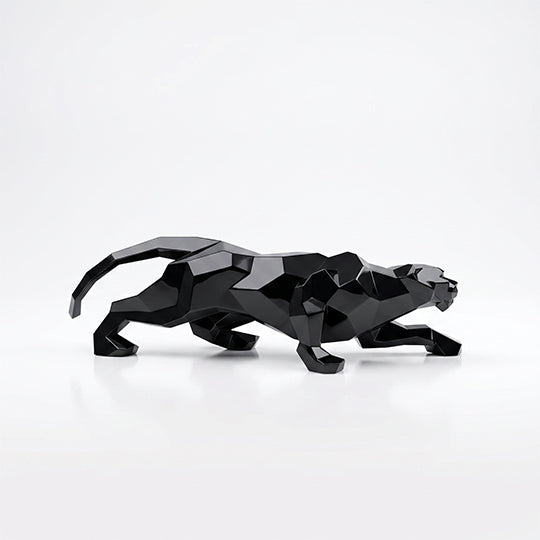 Sculpture Leopard Origami Facette - Sculpture Origami