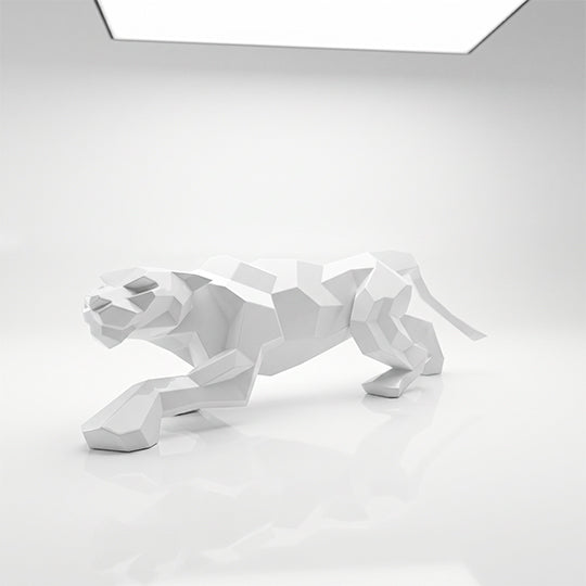 Sculpture Leopard Origami Facette - Sculpture Origami
