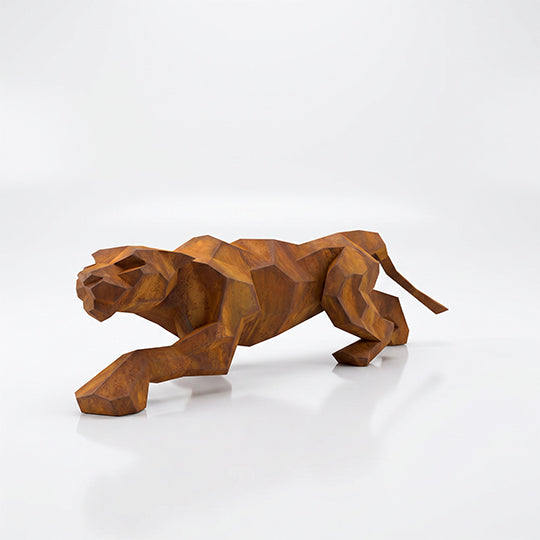 Sculpture Leopard Origami Facette - Sculpture Origami