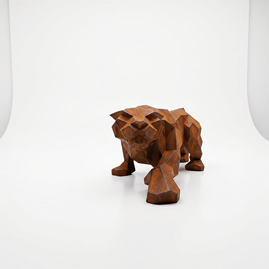 Sculpture Leopard Origami Facette - Sculpture Origami