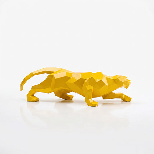 Sculpture Leopard Origami Facette - Sculpture Origami