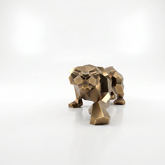 Sculpture Leopard Origami Facette - Sculpture Origami