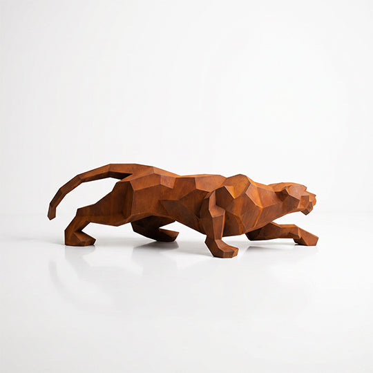 Sculpture Leopard Origami Facette - Sculpture Origami