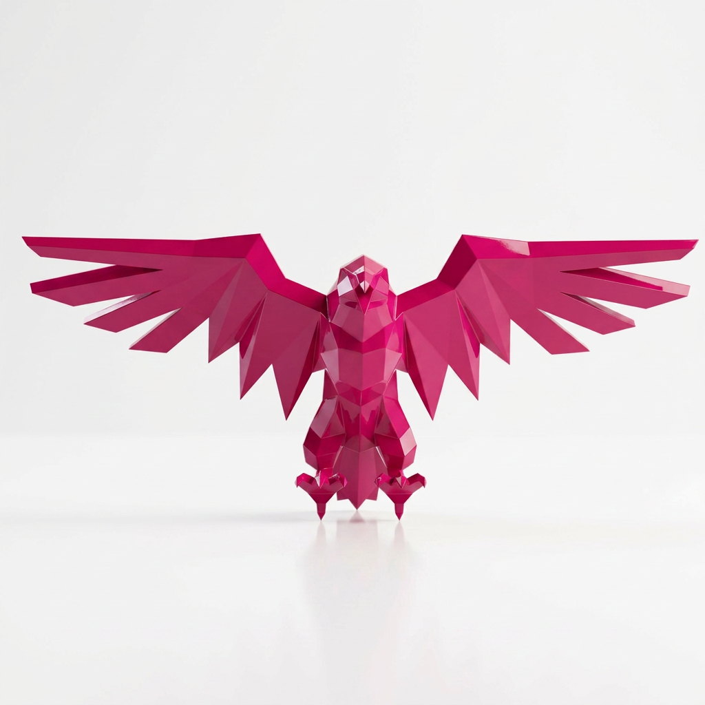 Sculpture Aigle Impérial Facetté - Sculpture Origami