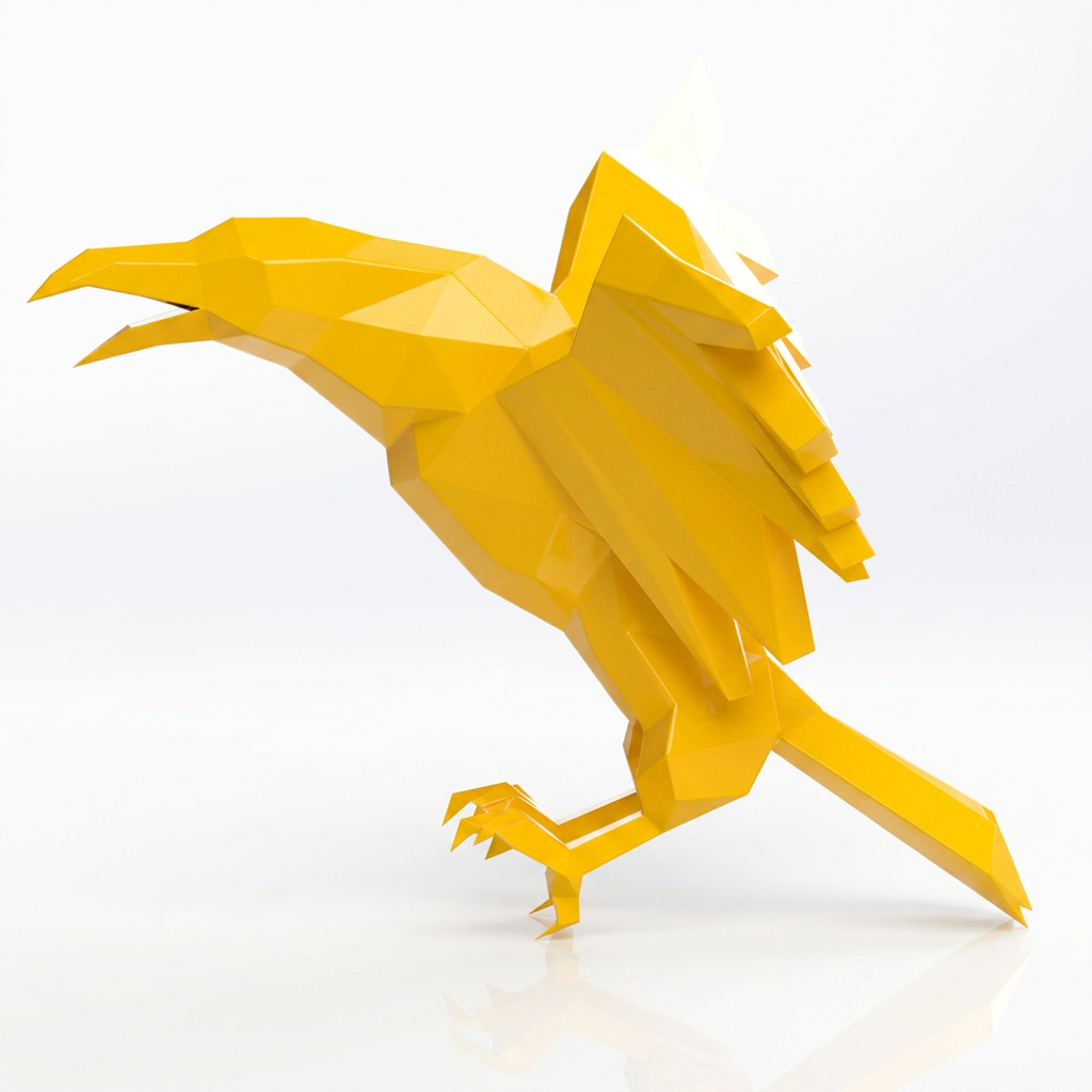 Sculpture Aigle Impérial Facetté - Sculpture Origami