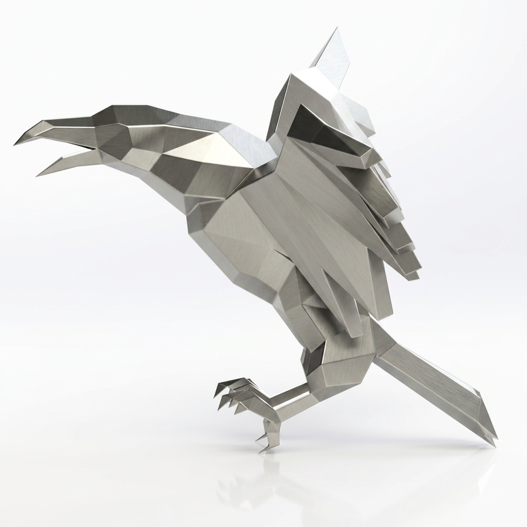 Sculpture Aigle Impérial Facetté - Sculpture Origami
