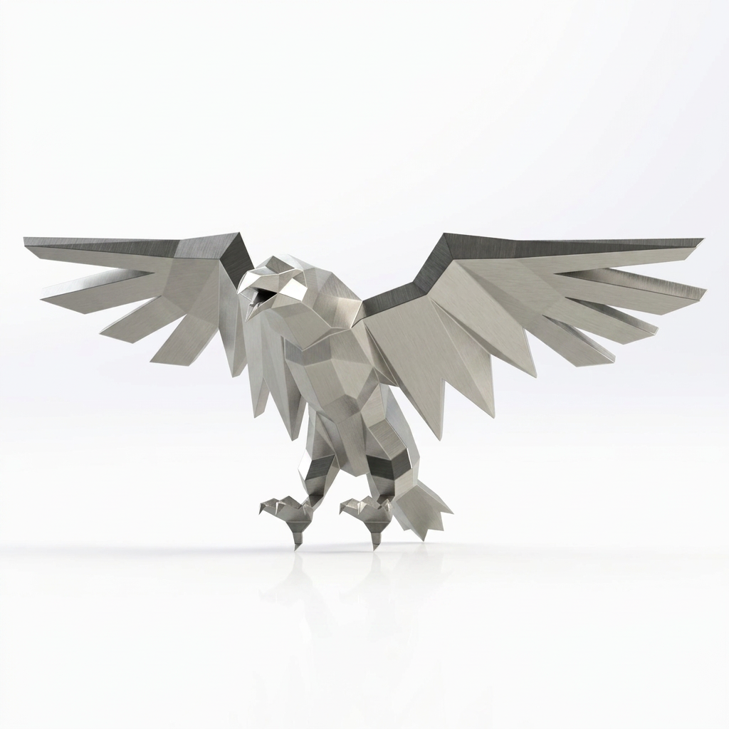 Sculpture Aigle Impérial Facetté - Sculpture Origami