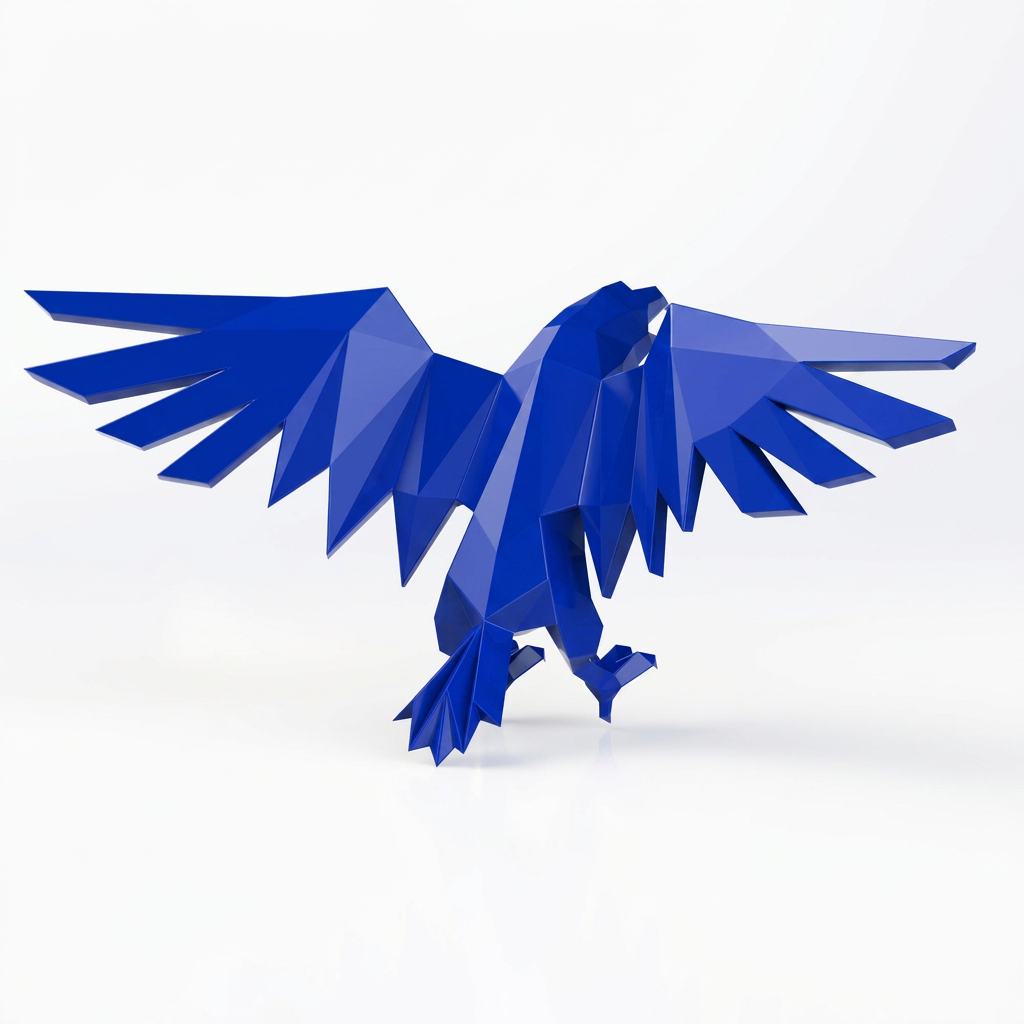 Sculpture Aigle Impérial Facetté - Sculpture Origami