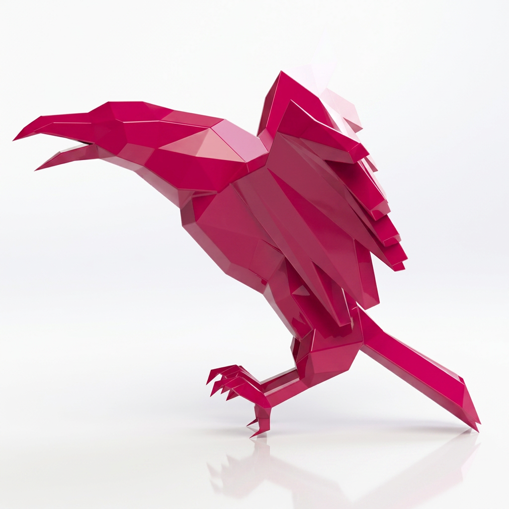 Sculpture Aigle Impérial Facetté - Sculpture Origami