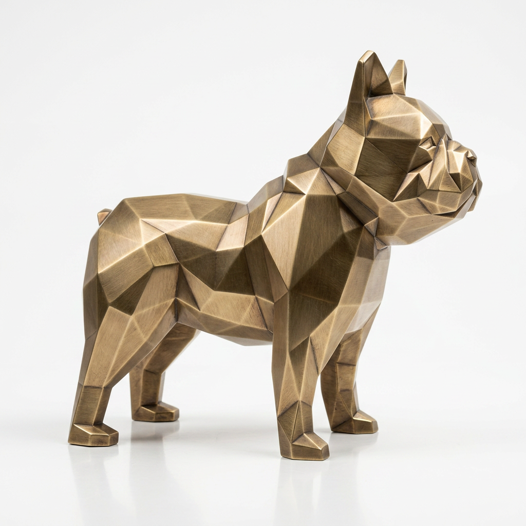 Grande Sculpture Bulldog Origami - Sculpture Origami