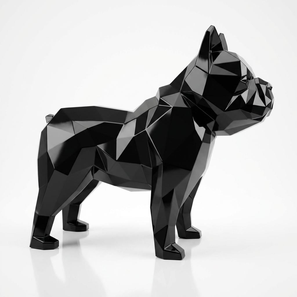Grande Sculpture Bulldog Origami - Sculpture Origami