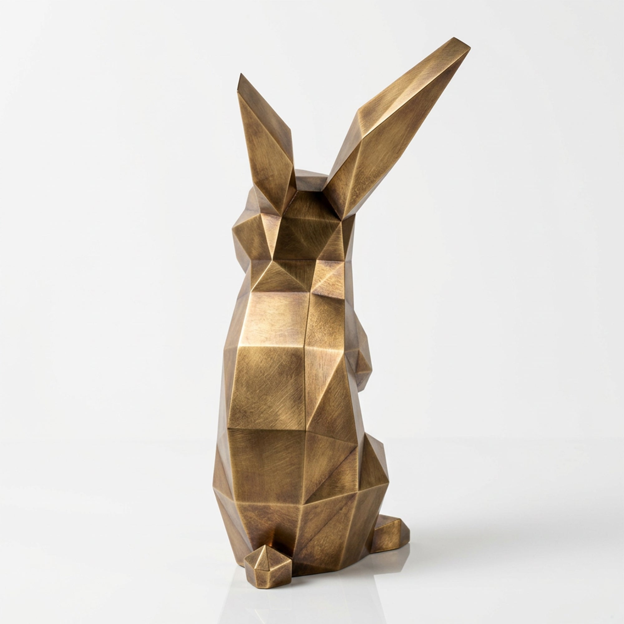 Grande Sculpture Polygone Lapin - Sculpture Origami