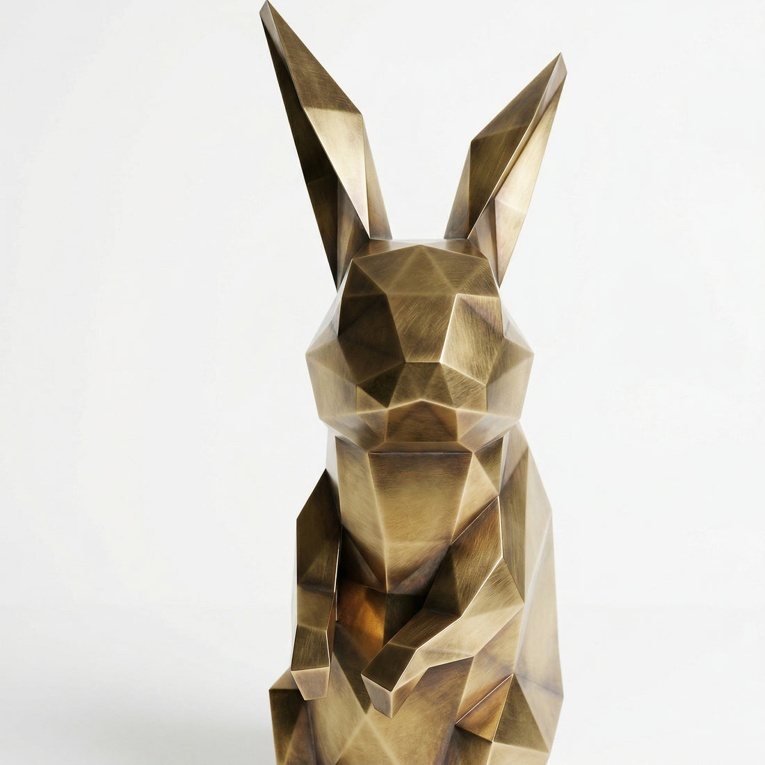 Grande Sculpture Polygone Lapin - Sculpture Origami