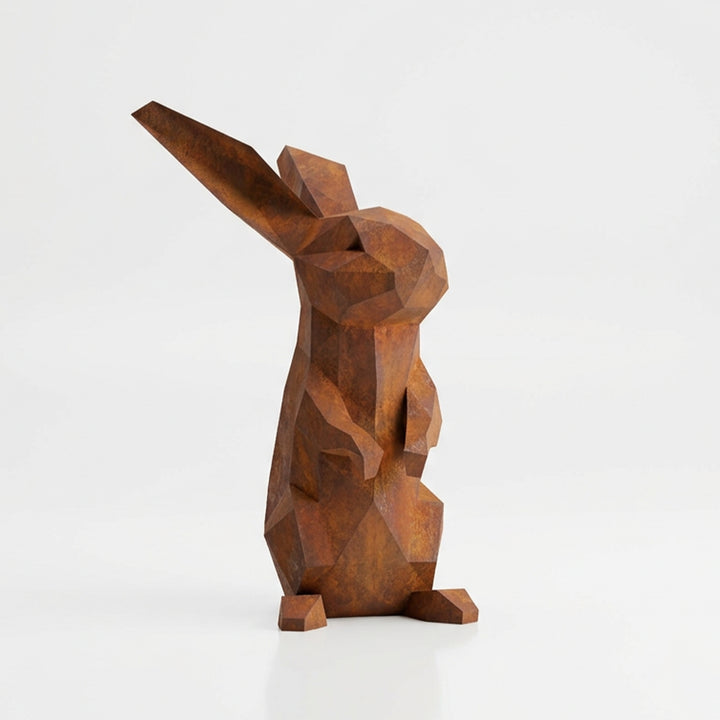Grande Sculpture Polygone Lapin - Sculpture Origami