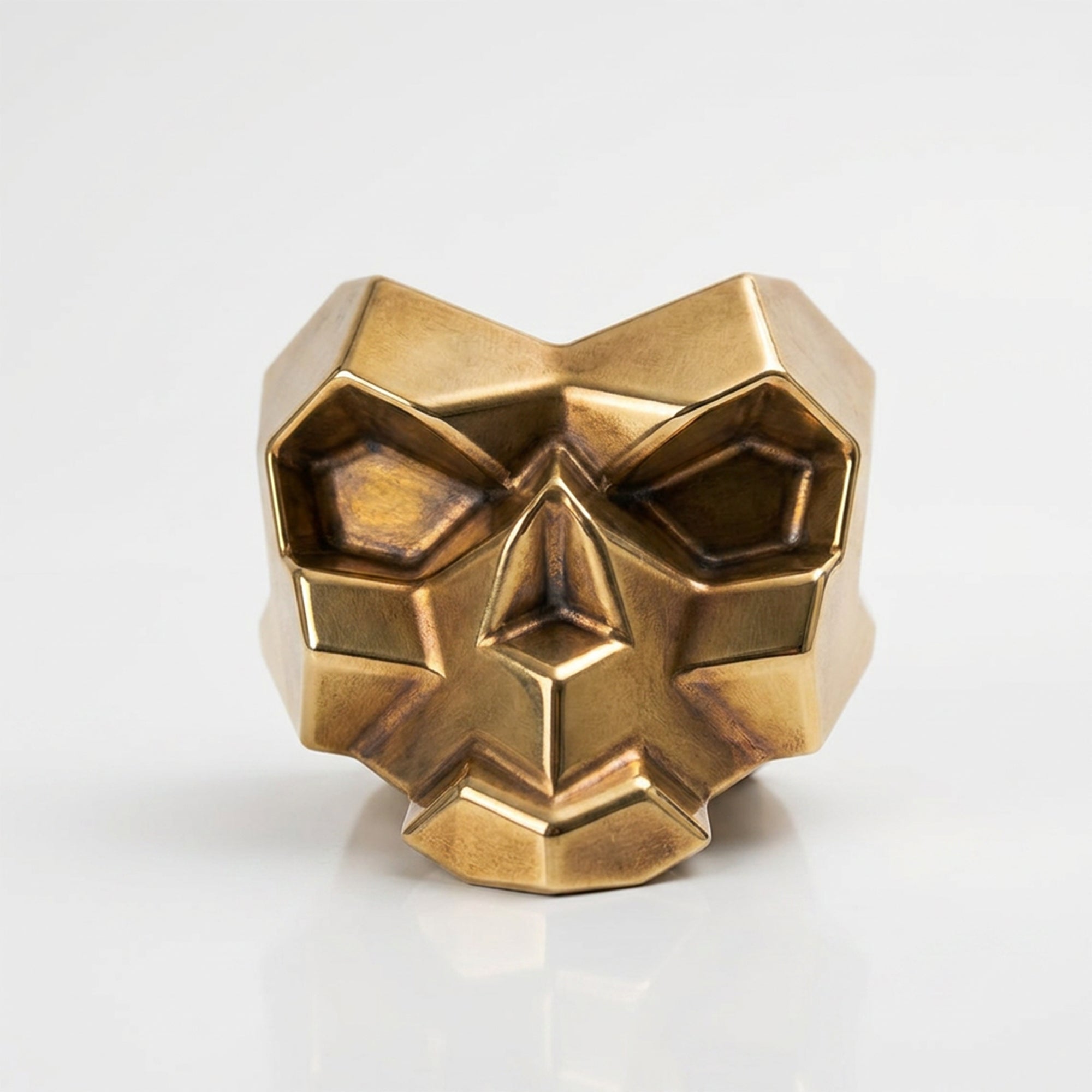 Sculpture Cendrier Crâne Géométrique - Sculpture Origami