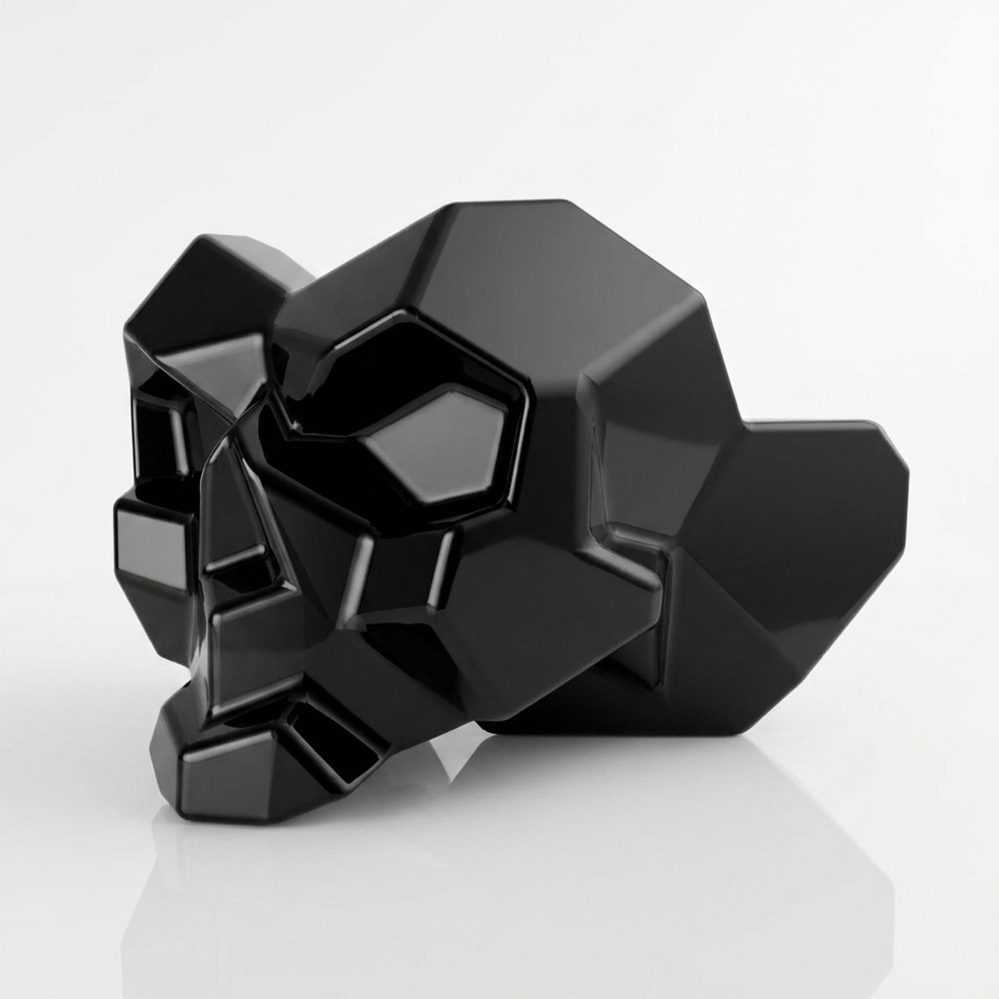 Sculpture Cendrier Crâne Géométrique - Sculpture Origami