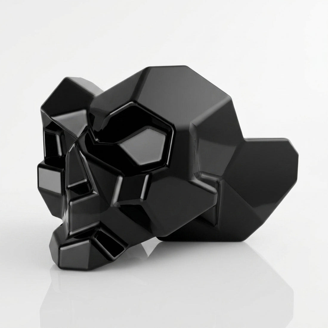 Sculpture Cendrier Crâne Géométrique - Sculpture Origami