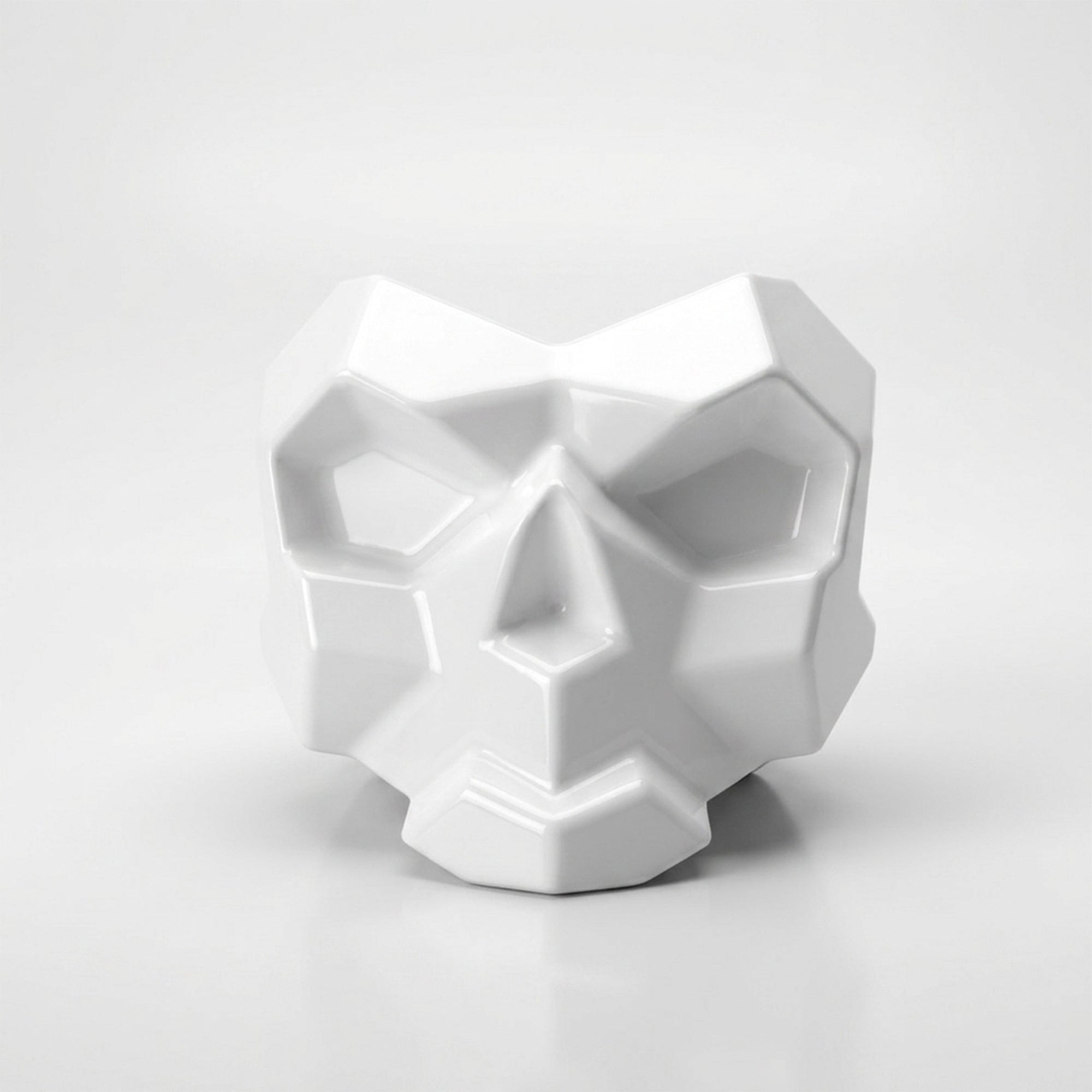 Sculpture Cendrier Crâne Géométrique - Sculpture Origami