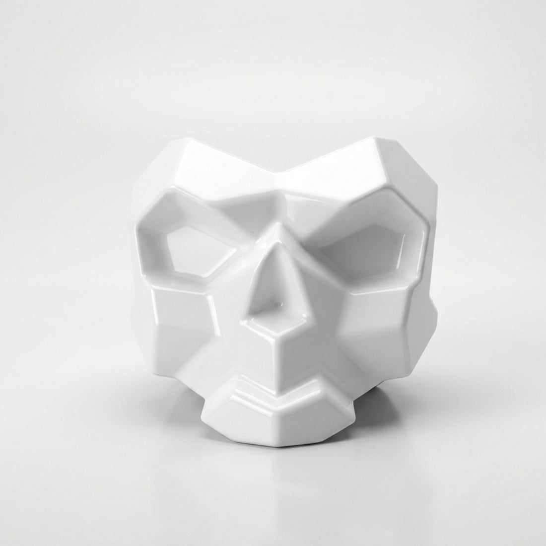 Sculpture Cendrier Crâne Géométrique - Sculpture Origami