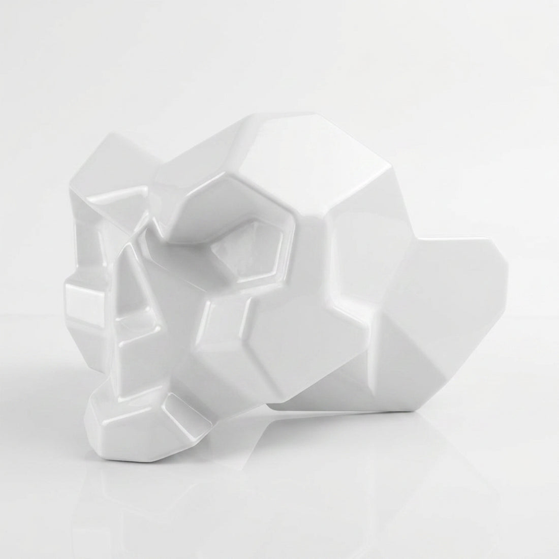 Sculpture Cendrier Crâne Géométrique - Sculpture Origami