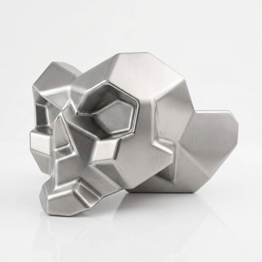 Sculpture Cendrier Crâne Géométrique - Sculpture Origami