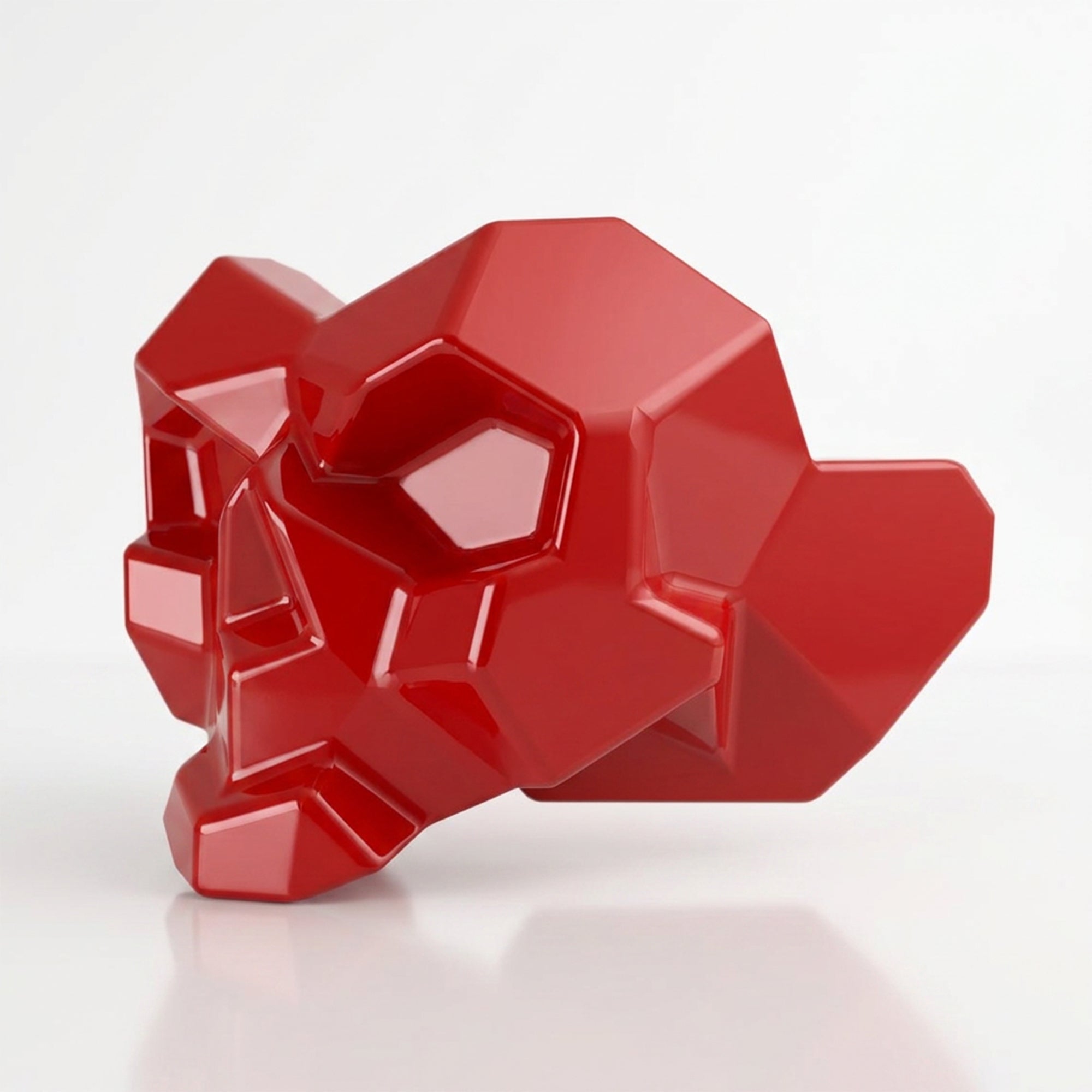 Sculpture Cendrier Crâne Géométrique - Sculpture Origami
