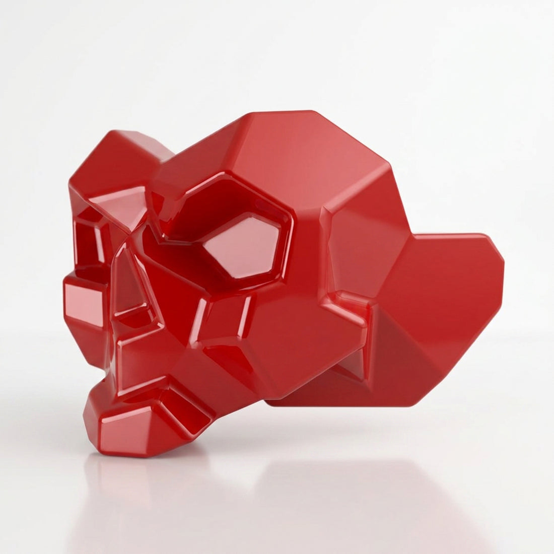 Sculpture Cendrier Crâne Géométrique - Sculpture Origami