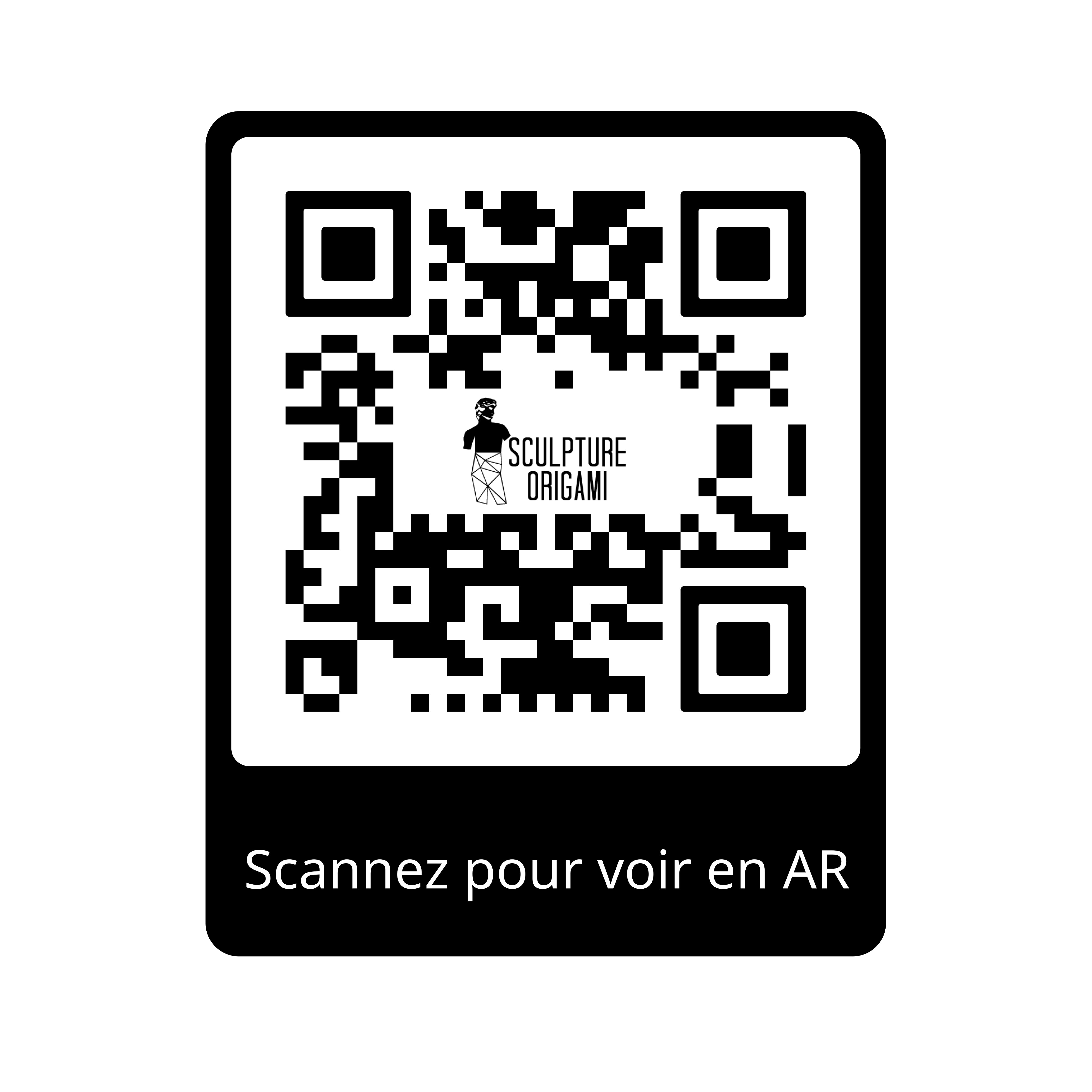 Sculpture Cheval Polygone - Sculpture Origami